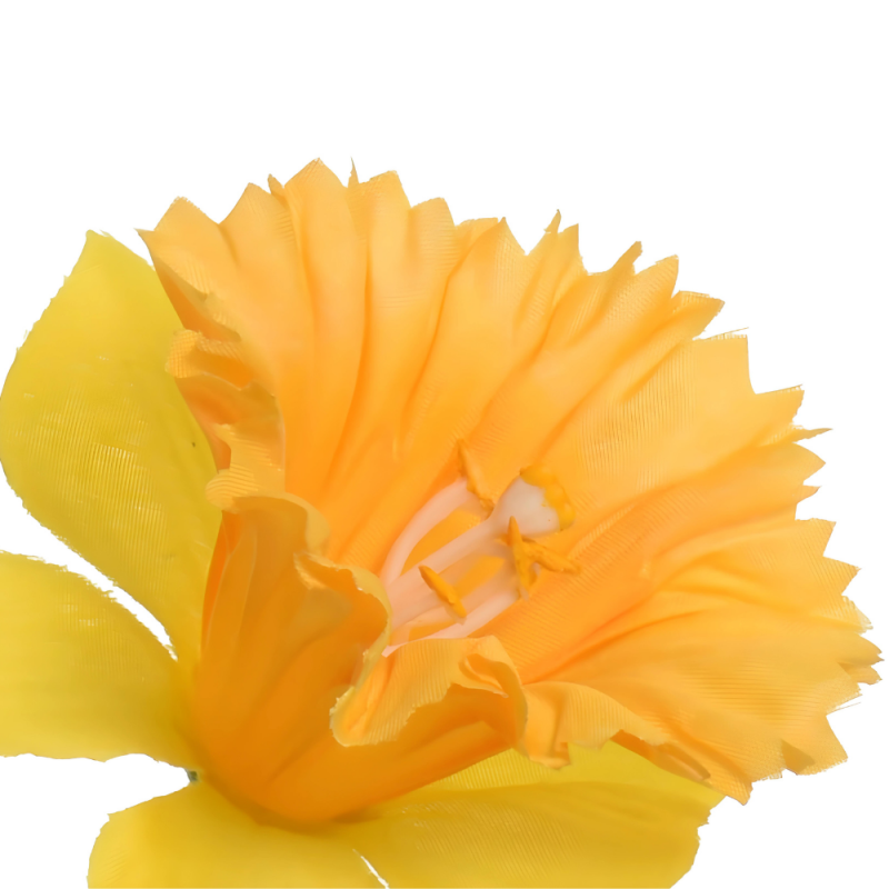 Narcyz na łodydze sztuczny kwiatek żółty 60cm - 3