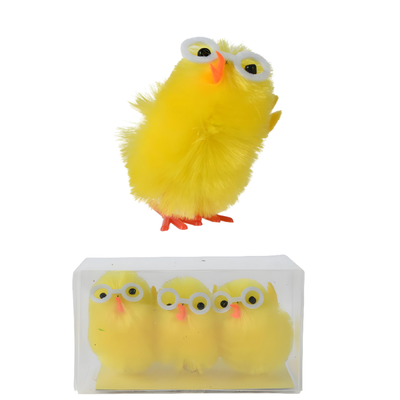 Kurczaki wielkanocne żółte kurczak agent nerd 3szt - 4
