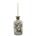 Świecznik butla szklana z suszonymi kwiatami 16cm - 2