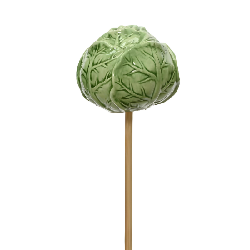 Warzywo zielone porcelanowe na piku ozdoba 25cm - 3