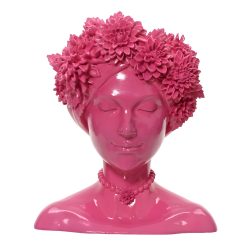 Donica głowa kobiety z wiankiem kwiatów róż 30cm - 1