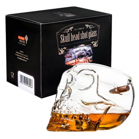 Szklanka do Whisky drinków Czaszka z nabojem 340ml - 1