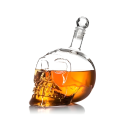 Karafka do Whisky szklana Czaszka z korkiem 650ml - 2