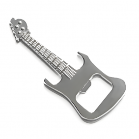 Otwieracz do butelek piwa Gitara srebrny metalowy - 1