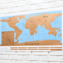 Mapa świata Zdrapka plakat dla podróżników tuba - 3