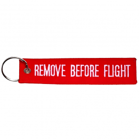 Brelok do kluczy REMOVE BEFORE FLIGHT czerwony - 1