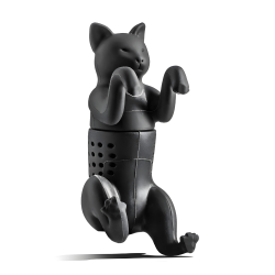 Zaparzacz Sitko do herbaty Kotek Kot z uchwytem czarny - 2