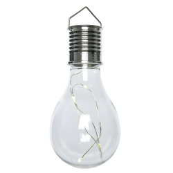 Żarówka lampka solarna transparentna LED 14cm - 1