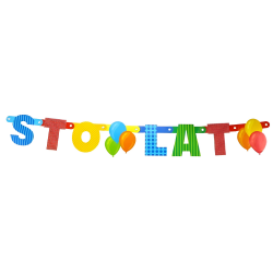 Girlanda urodzinowa baner kolorowa STO LAT 150cm