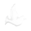Balon foliowy ozdobny Gołąb gołąbek ptak biały 45cm - 1