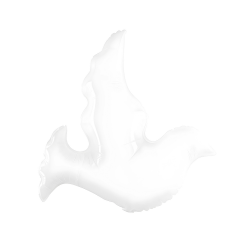 Balon foliowy ozdobny Gołąb gołąbek ptak biały 45cm - 1