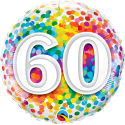 Balon foliowy kolorowe konfetti 60 urodziny ozdoba - 1