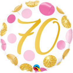 Balon foliowy dekoracja pastelowy 70 urodzinowy