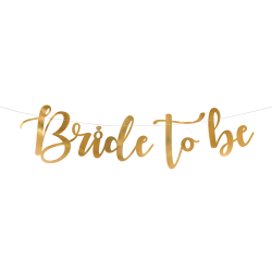 Baner Girlanda na WIECZÓR PANIEŃSKI Bride to Be złota dekoracja 80cm
