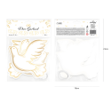 Girlanda baner papierowa Gołębie Gołąbki biało-złote 180cm - 2