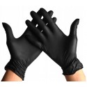 Rękawice Rękawiczki CZARNE nitrylowe M mocne x100 - 6