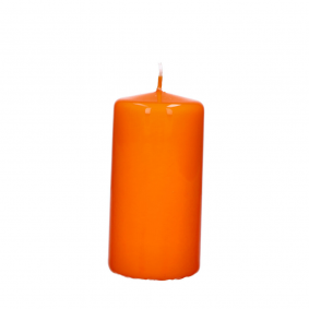 Świeca świeczka klubowa pomarańczowa lakierowana 12cm - 1