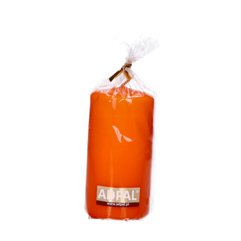 Świeca świeczka klubowa pomarańczowa lakierowana 12cm - 2