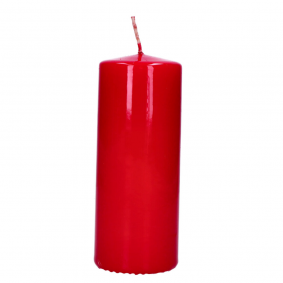 Świeca świeczka klubowa czerwona lakierowana 15cm - 1