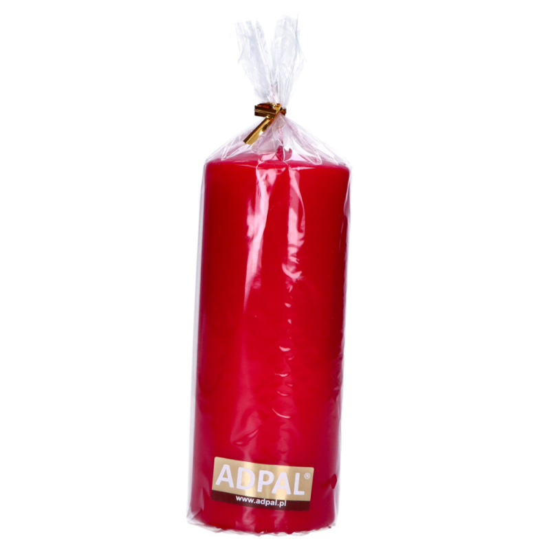 Świeca świeczka klubowa czerwona lakierowana 15cm - 2