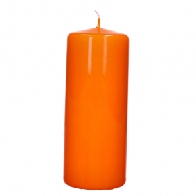 Świeca świeczka klubowa pomarańczowa lakierowana 15cm - 1