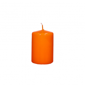 Świeca świeczka klubowa pomarańczowa lakierowana 9cm - 1