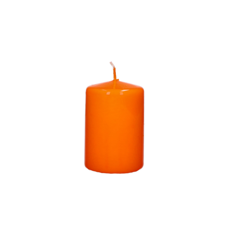 Świeca świeczka klubowa pomarańczowa lakierowana 9cm - 1