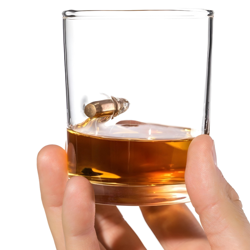 Szklanka do Whisky drinków z nabojem 278ml na prezent dla niego - 4