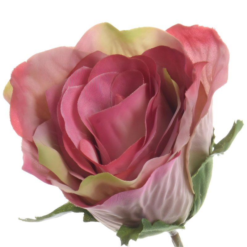 Róża sztuczna gałązka jasny róż do bukietów wazonu dekoracyjna 45cm - 2