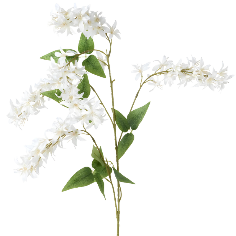 Wisteria glicynia sztuczny kwiat biała gałązka dekoracyjna 110cm - 1