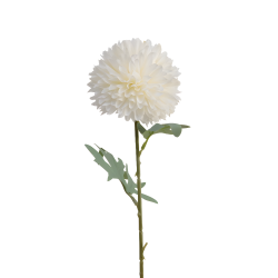 Chryzantema biała sztuczny kwiat gałązka dekoracyjna do stroików 60cm