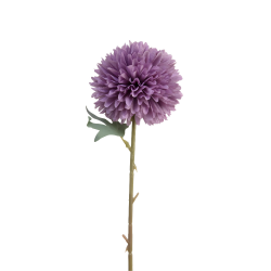 Chryzantema fioletowa sztuczny kwiat gałązka dekoracyjna do stroików 60cm - 1