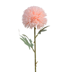 Chryzantema różowa sztuczny kwiat gałązka dekoracyjna do stroików 60cm - 1