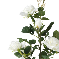 Róża róże sztuczna biała kwiat w doniczce dekoracyjne 62cm - 2
