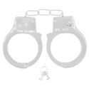 Kajdanki policyjne metalowe srebrne zamykane z kluczykiem dla dzieci - 1