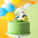 Świeczka urodzinowa na tort Football Piłka Nożna Piłkarz ogień cyfra 4 - 4