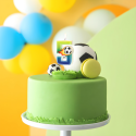 Świeczka urodzinowa na tort Football Piłka Nożna Piłkarz ogień cyfra 5 - 4