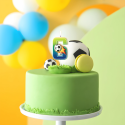 Świeczka urodzinowa na tort Football Piłka Nożna Piłkarz ogień cyfra 6 - 4