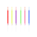 Świeczki urodzinowe z kolorowymi płomieniami na tort 6szt - 2