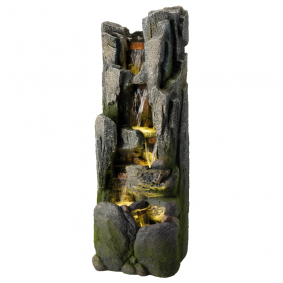 Fontanna ogrodowa Wodospad skalny kamienny LEDowa 102cm - 1