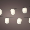 Girlanda świetlna Lampiony lampki solarne ogrodowe białe ciepły biały 45m - 4