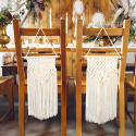 Makrama biała wisząca ozdobna ślub wesele dekoracja 49cm - 3