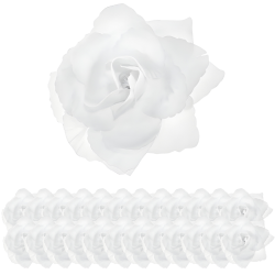 Róże różyczki białe samoprzylepne dekoracyjne na ślub wesele 9cm 24szt