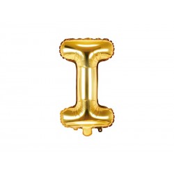 Balon foliowy litera I złota do napisów balonowych