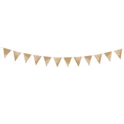 Girlanda baner chorągiewki flagi brązowe biały ornament na Ślub Wesel 210cm - 1