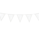 Girlanda baner chorągiewki flagi białe w ornamenty na Ślub Wesele 300cm - 1