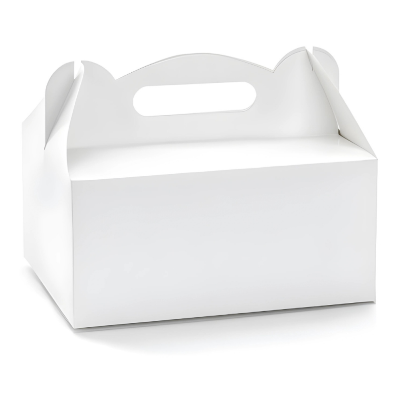 Pudełka kartoniki na ciasto białe weselne białe czyste na Ślub 10szt - 2