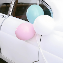 Zestaw dekoracyjny do samochodu pastelowe LOVE na Ślub Wesele - 4