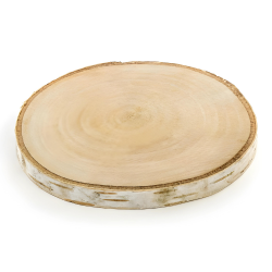 Podstawki na obrączki drewniane drewno okrągłe Boho 2szt 12cm - 2