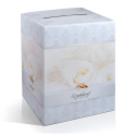 Pudełko pudełeczko na koperty srebrne róże ornamenty na Ślub Wesele 30cm - 2